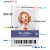 Church ID card PSD template, version 10