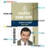 Church ID card PSD template, version 3
