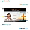 Church ID card PSD template, version 5