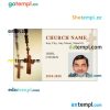 Church ID card PSD template, version 6