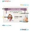 Church ID card PSD template, version 7