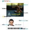 Church ID card PSD template, version 8