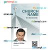 Church ID card PSD template, version 9