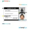 Church member ID card PSD template