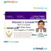 Church minister ID card PSD template
