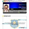 City of Northern police ID card PSD template