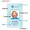 Clinic ID card PSD template, version 1