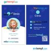 Clinic ID card PSD template, version 2