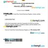 Costa Rica business registration certificate Word and PDF template