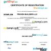 Cyprus business registration certificate Word and PDF template