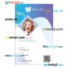 Dental clinic ID card PSD template, version 4