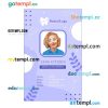 Dental hygienist clinic ID card PSD template
