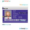 Doctor ID card PSD template, version 2
