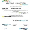 El Salvador business registration certificate Word and PDF template