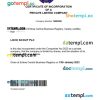 Eritrea business registration certificate Word and PDF template