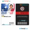 Fire department ID card PSD template