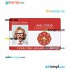 Fire department ID card PSD template, version 3