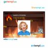 Firefighter ID card PSD template, version 1