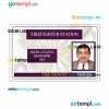 Firefighter station ID card PSD template