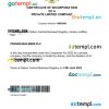 Gabon business registration certificate Word and PDF template