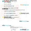 Gambia business registration certificate Word and PDF template