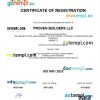 Georgia business registration certificate Word and PDF template