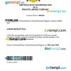 Guinea-Bissau business registration certificate Word and PDF template