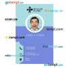 Health clinic ID card PSD template, version 1