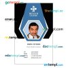 Health clinic ID card PSD template, version 3