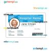 Hospital ID card PSD template
