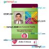 Hospital services ID card PSD template