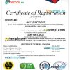 India Key Export certificate of registration Word and PDF template