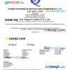 India PPCE certificate of registration Word and PDF template