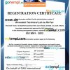 Ireland Rivendell Technical certificate of registration Word and PDF template