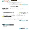 Kenya business registration certificate Word and PDF template