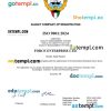 Kuwait business registration certificate Word and PDF template