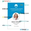 Lakeside emergency hospital ID card PSD template
