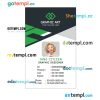 Law company ID card PSD template, version 2