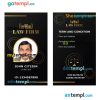 Law company lawyer ID card PSD template