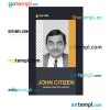 Law firm ID card PSD template, version 2