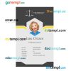 Law firm ID card PSD template, version 2