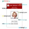 Law group ID card PSD template