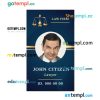 Lawyer ID card PSD template