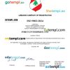 Lebanon company registration certificate Word and PDF template