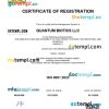Malawi business registration certificate Word and PDF template