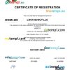 Malta business registration certificate Word and PDF template