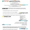 Mauritania business registration certificate Word and PDF template
