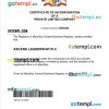 Mauritius business registration certificate Word and PDF template