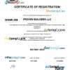 Micronesia business registration certificate Word and PDF template