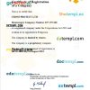 Montenegro company registration certificate Word and PDF template